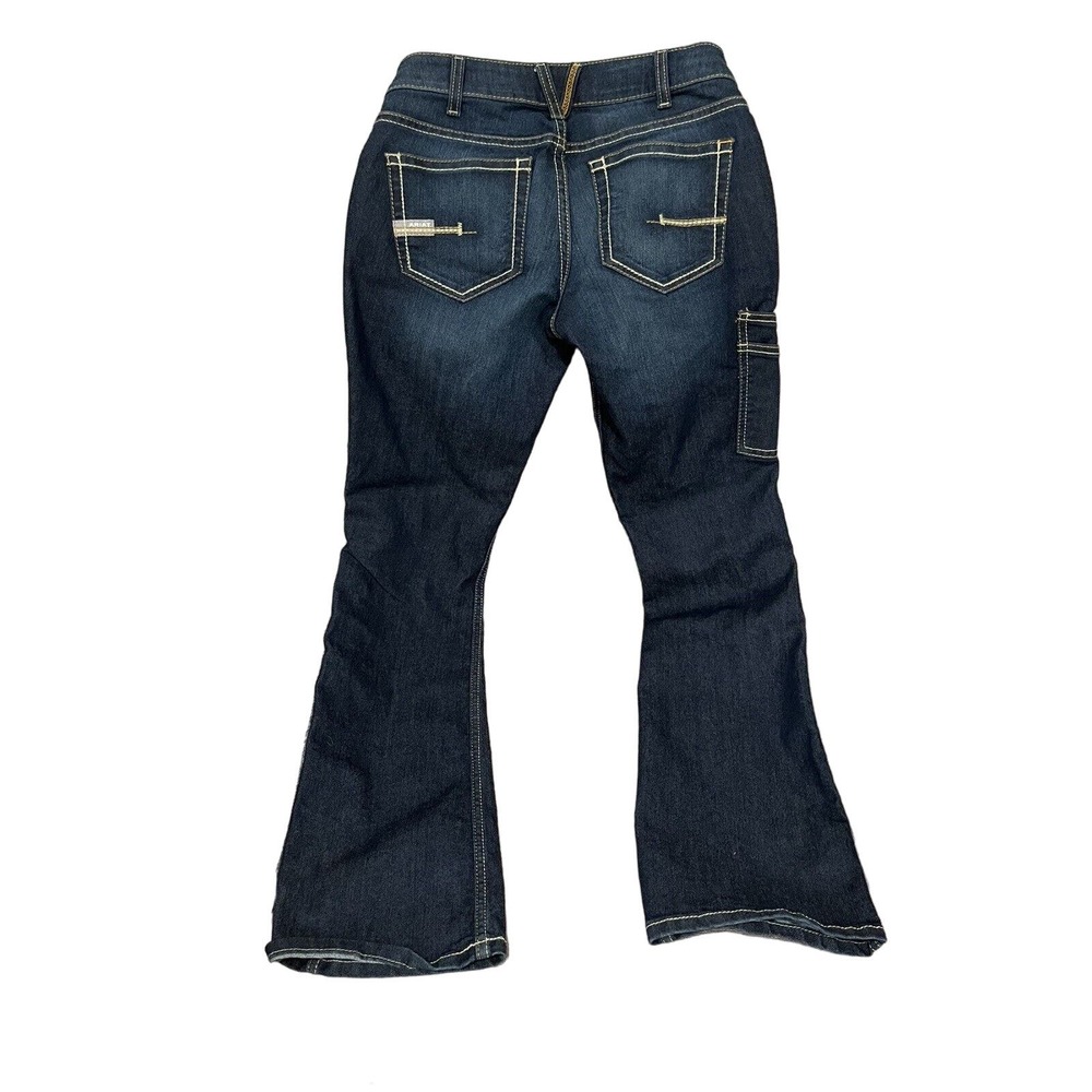 Ariat Rebar Mid Rise Bootcut Stretch Blue Denim Jeans Women's Size 27R